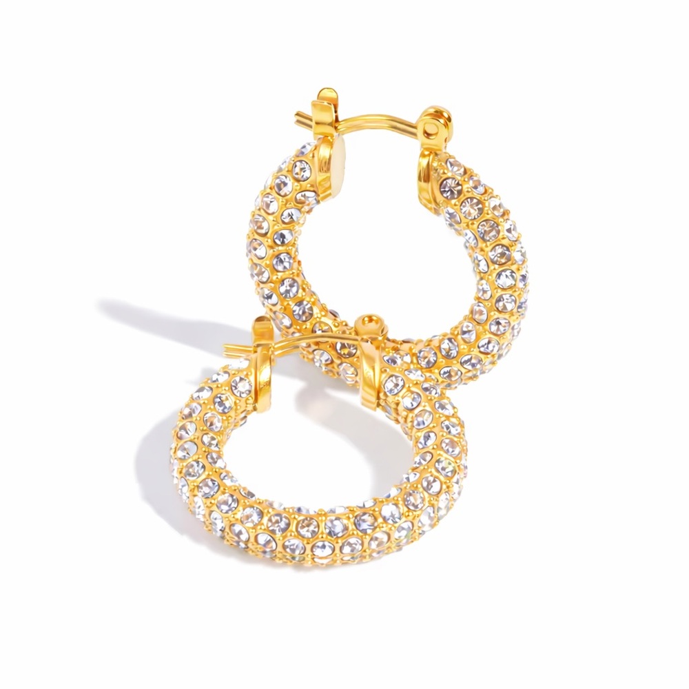 Luna Pavé Hoop Earrings